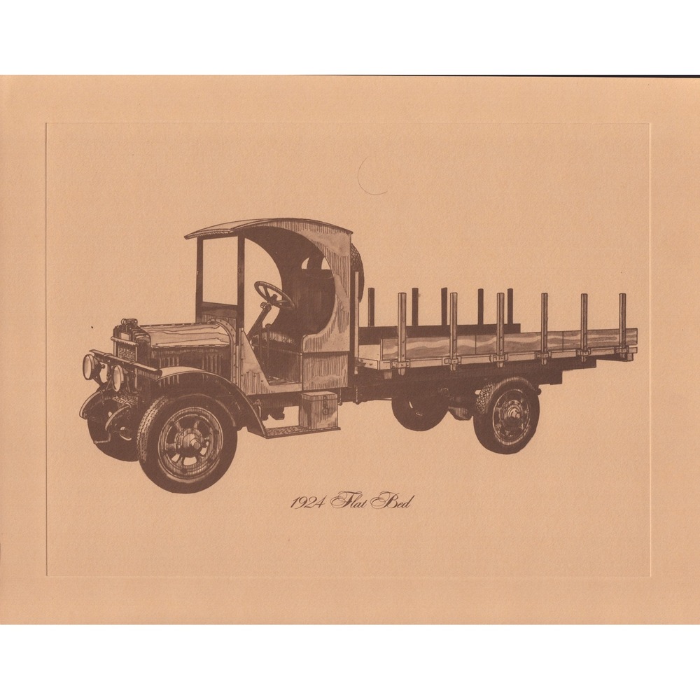 Rockwell Antique Truck Collection Art Print Set 1915-1924 Mail Freight Dump Flat - Picture 5 of 6